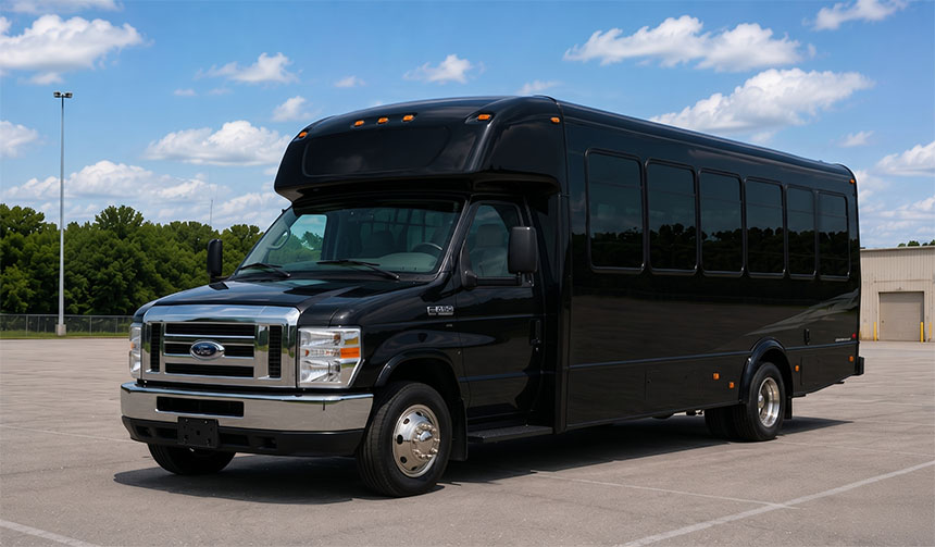 20-passenger minibus for charter in Fresno, CA